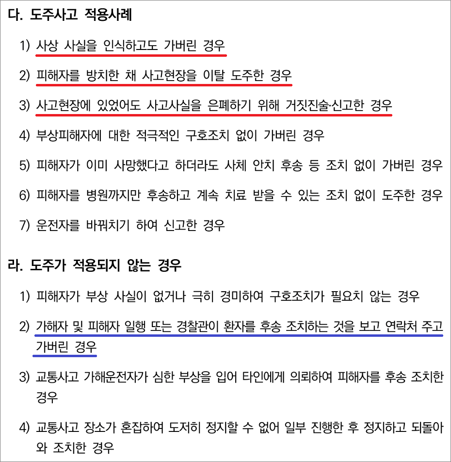 화물운송종사자격증 필기시험 기출문제 - 도주사고 적용사례.